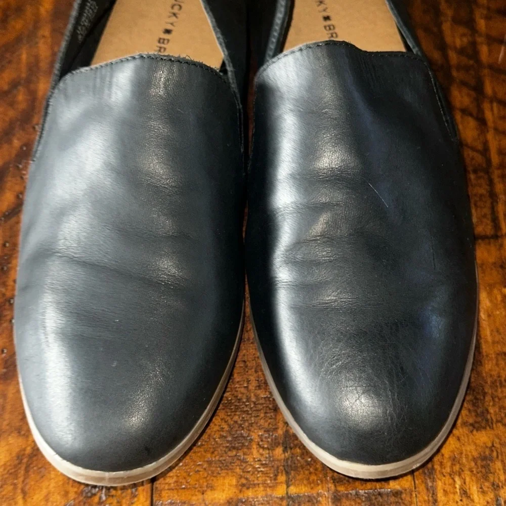 Lucky Brand Men’s Black Leather Cahill Penny Loafer Sz 8.5